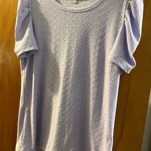 Lavender Eyelet Women's Top